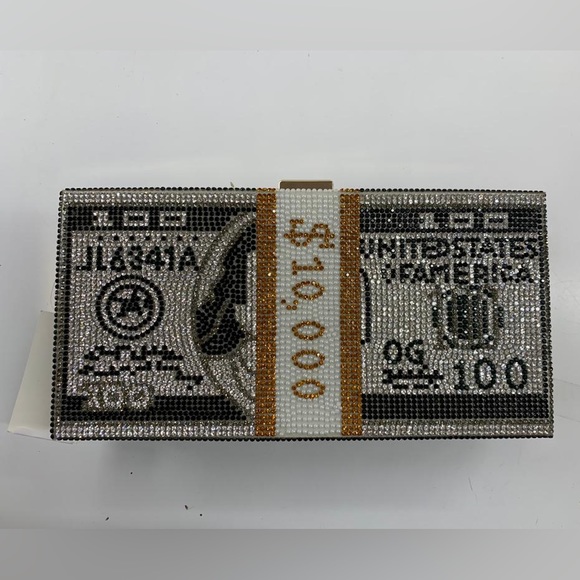 TAKING OFFERS Womens Gray Sequin Clutch - Picture 2 of 3